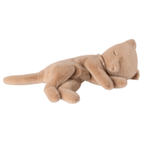 Sleeping kitten plush, Small - Cream peach - Maileg USA