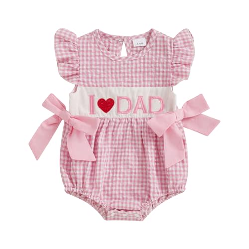 MoZiKQin Baby Girl 4th of July Outfit Newborn American Flag Bubble Romper Bowknot Ruffle Bodysuit Smocked Baby Clothes