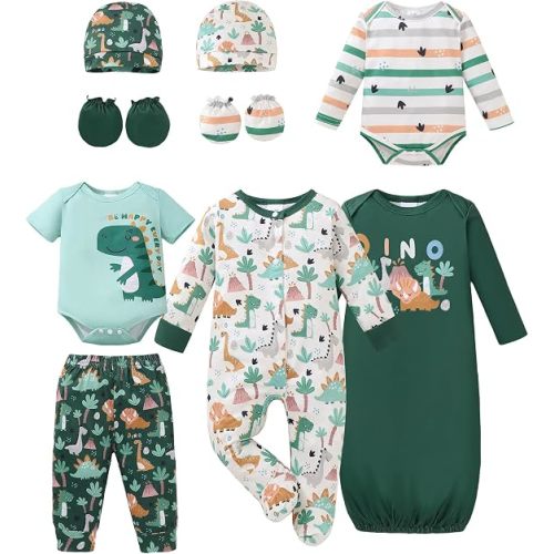 NZRVAWS Preemie Newborn Baby Clothes Infant Essential Must Have Bodysuit Layette Set 11 Piece Preemie-18 Months