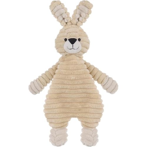 Apricot Lamb Corduroy Bunny Soft Loveys for Babies, Security Blanket for Baby Boy and Girl, 11.9 for Infant and Toddlers (Cream)