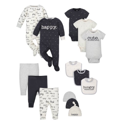 Wonder Nation Baby Boy or Girl Gender Neutral Shower Layette Gift Set, 14-piece