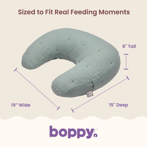 Boppy Nursing Pillow, Cotton Muslin Ergonomic Breastfeeding Support Pillow