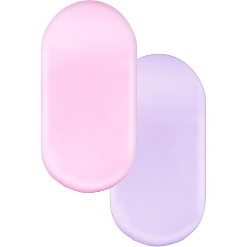 Soft Satin Bassinet Sheet Protect Baby Hair 32’’x16’’x4’’ Fitted Bassinet Mattress ＆ Pad Sheets for Girls, 2 Pack, Pink and Lavender Purple
