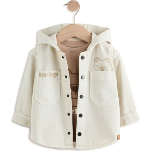 Kids' Graphic T-Shirt & Denim Hooded Jacket Set, 2-3Y