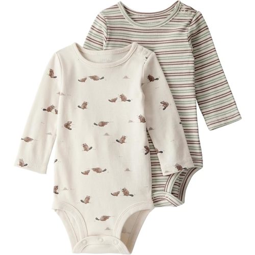 little planet by carter's unisex-baby 2-pack Long Sleeve Bodysuits Made With Organic Cotton