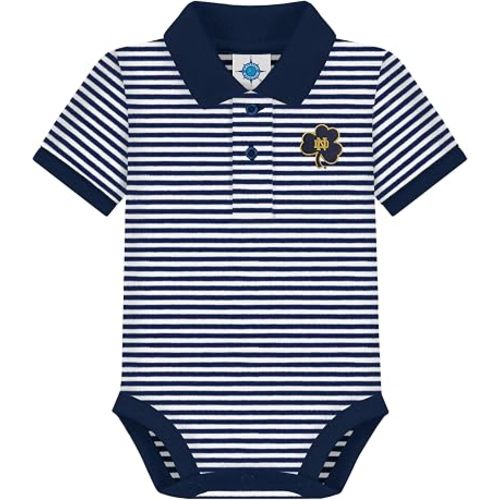 College Baby NCAA Striped Polo Bodysuit Short Sleeve - Unisex (0-12 Months)