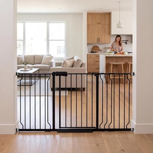 52.76-62.2 Inch Extra Wide Baby Gate Pressure Mounted for Doorways