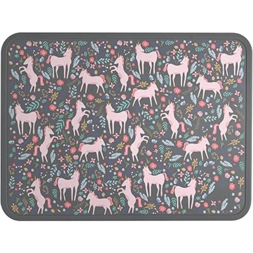 Simple Modern Silicone Placemat for Baby, Toddlers, Kids | Non-Slip Baby Eating Table Food Mat for Restaurants and Dining Table | Piper Collection | Unicorn Fields