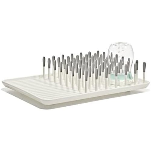 OXO Tot Baby Bottle Drying Rack with Drain Board, Portable Drying Rack