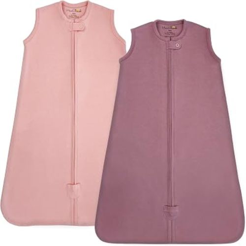 Organic Cotton Baby Wearable Blanket 0.5 TOG Sleep Sack 6-12 Months 2-Pack
