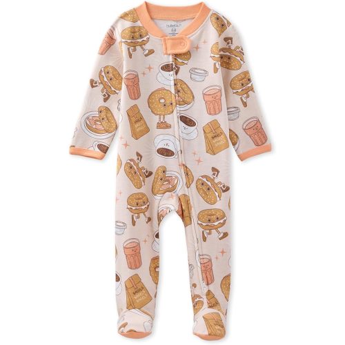 Scout Sleep & Play 100% Organic Cotton Footed Zip Front Sleeper Pajamas for Baby Girls