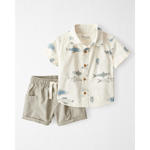Baby Boy 2-Piece Fish-Print Set Made with Organic Cotton - Little Planet | Carter's