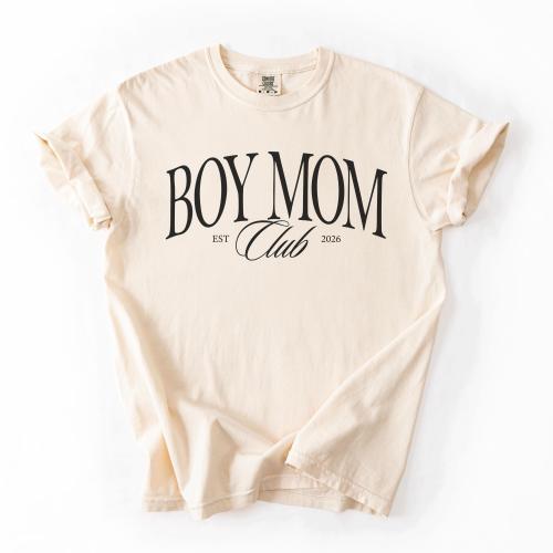 Boy Mom Club Comfort Colors Shirt and Sweatshirt, Mama Tee, Mom of Boys T-Shirt, New Mom Crewneck, Gift for Mom, Trendy Mama Sweater,