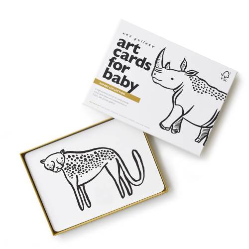 Wee Gallery Art Cards for Baby - Safari Collection - Black