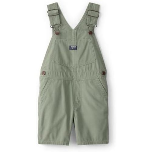 OshKosh B'gosh Boy World's Best Overalls, Olive, 12M