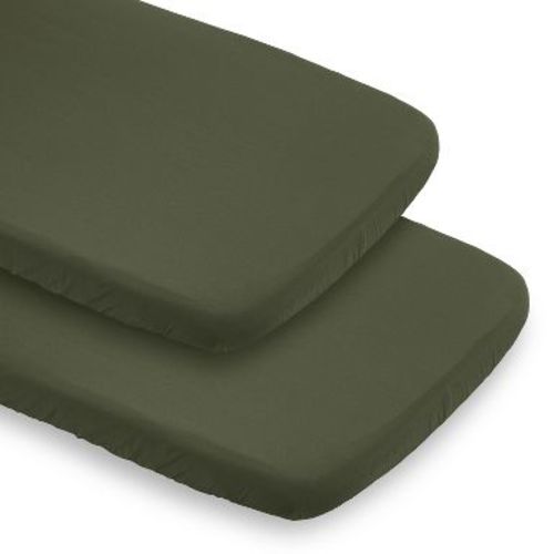 Sweet Jojo Designs Boy, Girl, Gender Neutral Baby Bassinet Fitted Sheets Set Woodland Camo Green 2pc