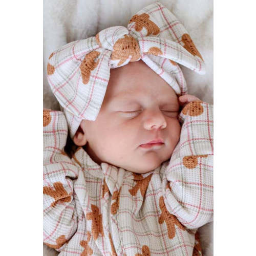 Christmas Waffle Knit Bow Headwrap | Gingersnap – Caden Lane