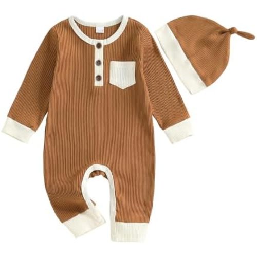 3-6 months Baby Boy Onesie and Hat