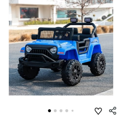 Amazon.com: 12V 7AH Kids Ride-On Truck Jeep, Electric Car with Parent Remote Control, Spring Suspension, LED Lights, Bluetooth, Music, Bright Red : Toys & Games