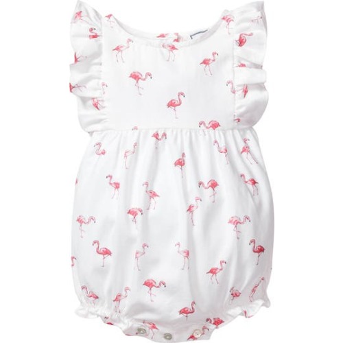 Ruffle Trim Cotton Blend One-Piece Pajamas, 3-6M