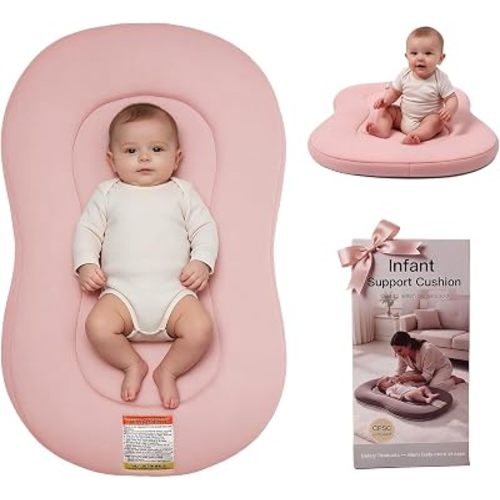 Baby Lounger Newborn 0-24 Months, Home and Travel Infant Cushion-Pink