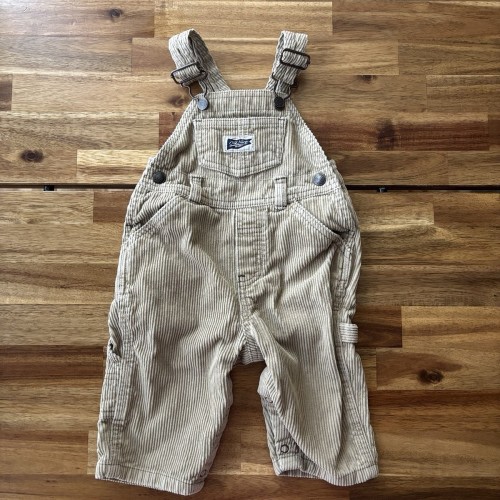 Vintage Old Navy Overalls Khakis Baby Boy 3-6M Corduroy Carpenter Farmer Y2K