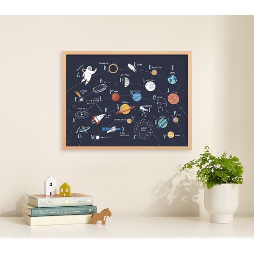 Minted® Space Alphabet Wall Art by Teju Reval