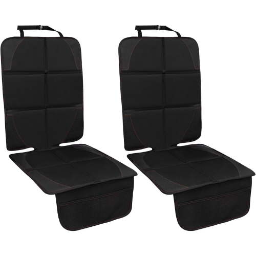 Car Seat Protector, Carseat Protector with Thick Padding, Baby/Pets for Child Car Seat-Mesh Pockets-Waterproof-Universal