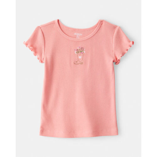 Toddler Girl Cowgirl Boot Cotton Short-Sleeve Top - Pink - OshKosh B'gosh | Carter's