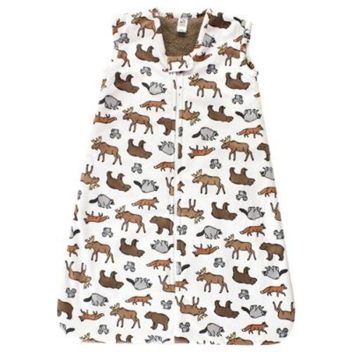 Hudson Baby Infant Boy Plush Faux Fur Sleeping Bag, Wearable Blanket, Animal Adventure