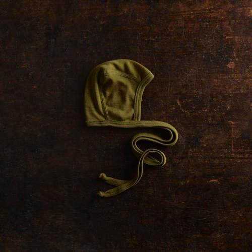 Piculet Baby Bonnet - Merino Wool & Silk - Seaweed