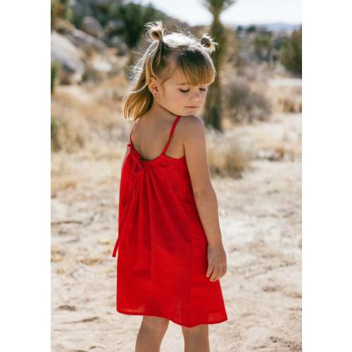 Tie Back Dress- Red