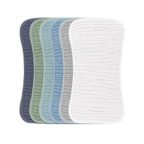 Konssy Muslin Baby Burp Cloths Sets for Unisex- 6 Pack Large 100% Cotton Burping Clothes for Newborn, Baby Girls and Boys