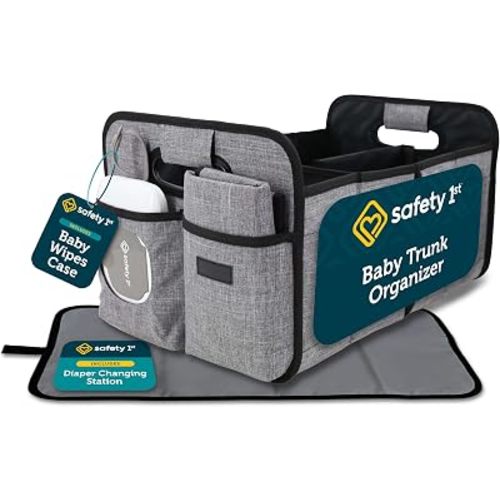 Safety 1st Baby Trunk Organizer & Diaper Changing Station, Gray
