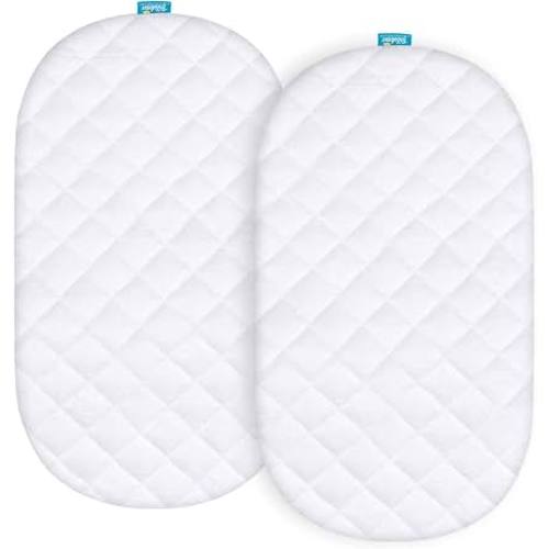 Amazon.com: Waterproof Bassinet Mattress Pad Cover for Graco Sense2Snooze Bassinet | Ultra Soft Bamboo Viscose Surface, 2 Pack, Breathable and Easy Care