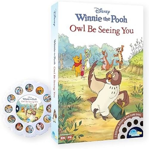 Moonlite Storytime - Disney's Winnie The Pooh Owl Be Seeing You Storytime Disc - A Magical Read - Projector Sold Separately - Digital Story w/ Sound FX - Learning Gifts for Kids Ages 1 Year & Up