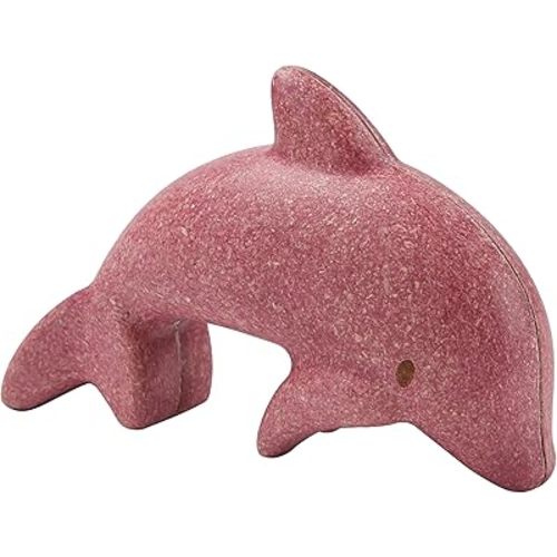 PlanToys® Wooden Dolphin Figurine | Montessori Inspired Toy for Imaginative and Creative Play | Eco Friendly Ocean Animal Figure for Bath and Water Play