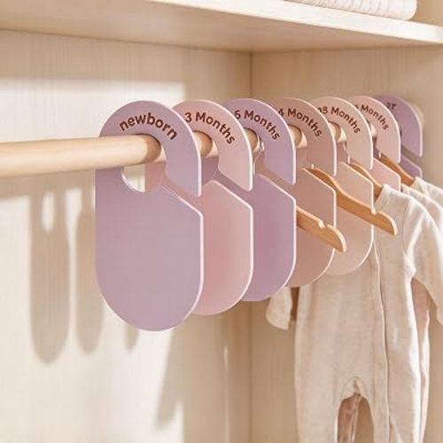Baby Closet Dividers, Newborn to 2T, Pink, 8 Piece Set
