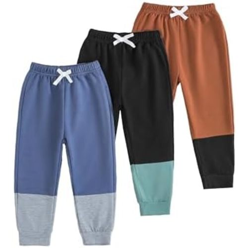 Baby Boy Pants 3 6 9 12 24 Months Toddler Boy Sweatpants Newborn Baby Sweatpants 2T 3T 3 Pack Infant Boys Pants