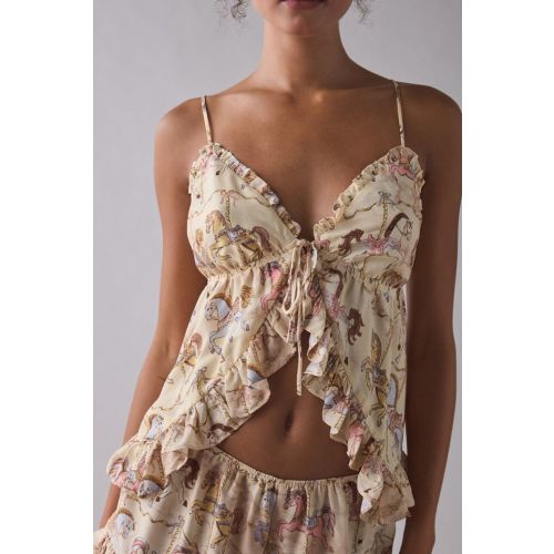 Out From Under Daydream Satin Matching Flyaway Cami + Micro Short PJ Set