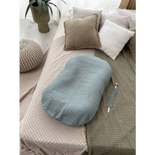 Handmade Organic Cotton Waffle Snuggle Me Cover - Sage Green