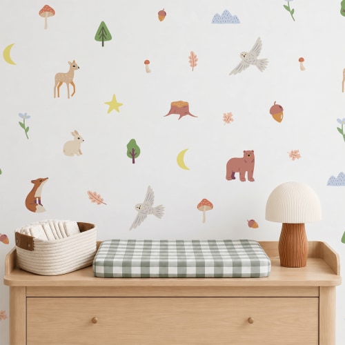 Pastel Woodland Animal Wall Decals