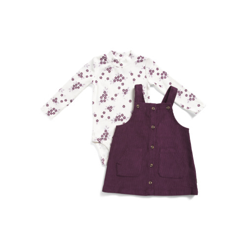Infant Girls Floral Bodysuit And Jumper Set | Baby | Marshalls