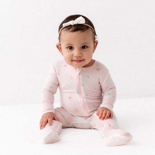 Bamboo Little Baby Soft Zippered Footie Starfish 0-3 months
