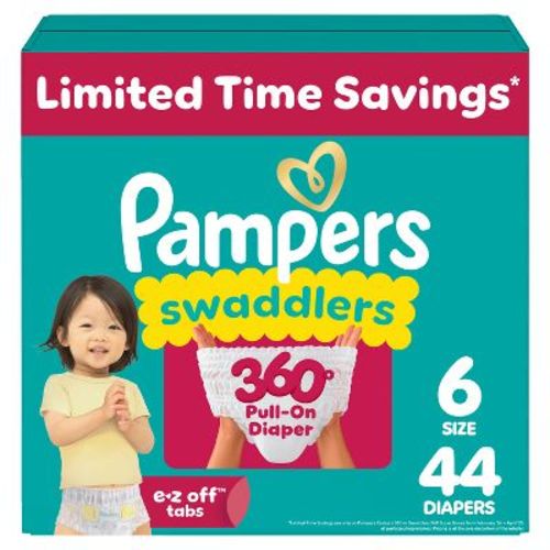 Pampers Swaddler 360 Disposable Baby Diapers - Size 6 - 44ct
