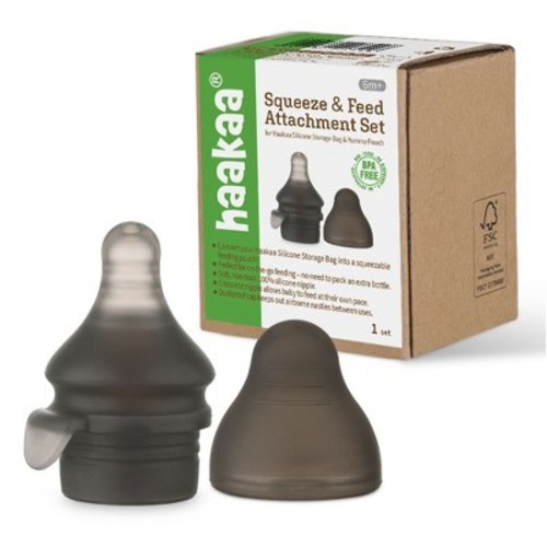 Haakaa Silicone Squeeze & Feed Attachment Set  1 Set