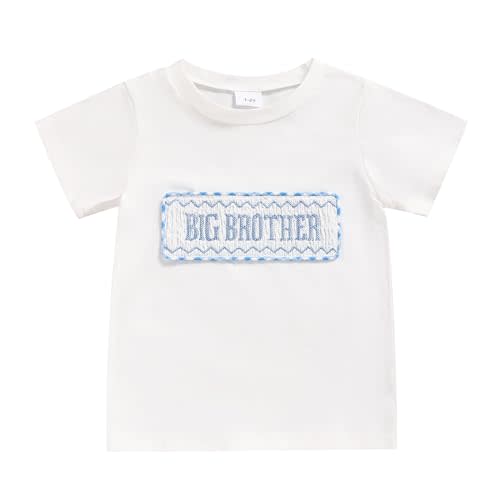 TITKKOP Baby Boy Clothes Big Brother T Shirt Toddler Boy Summer Cotton Short Sleeve Tops for 1-5T Baby Boy Outfits