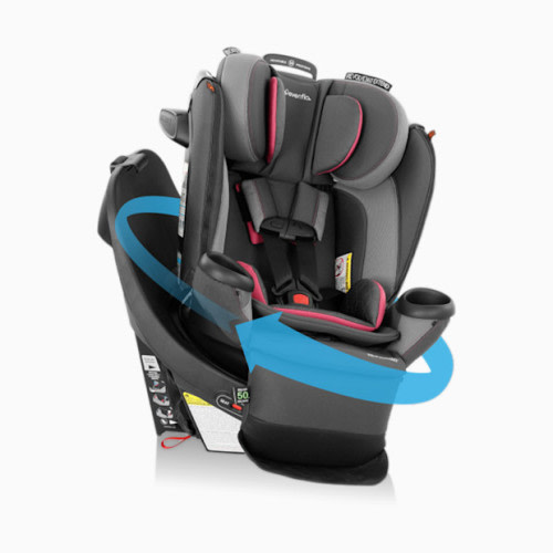 Revolve360 Extend All-in-One Rotational Car Seat with Quick Clean Cover - Rowe Pink