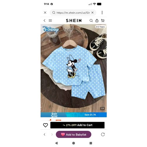 Girls T-Shirt Set, Summer Baby Girls Clothes, Disney New Retro Style, Loose Drop Shoulder Round Neck Blue Polka Dot Minnie Mouse Short Sleeve + Polka Dot Shorts, Casual Daily Outing, Vacation, Party, Suitable For Girls Under 3 Years Old | SHEIN USA