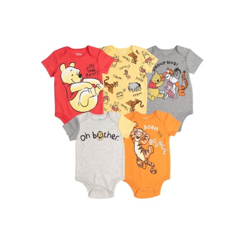 Winnie the Pooh 5-Pack Short Sleeve Bodysuits